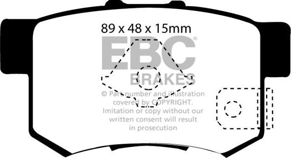 EBC Brakes DP41193/2R - Гальмівні колодки, дискові гальма autocars.com.ua