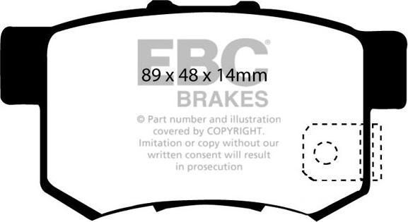 EBC Brakes DP1193 - Тормозные колодки, дисковые, комплект avtokuzovplus.com.ua