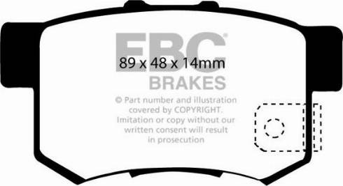 EBC Brakes DP91193 - Тормозные колодки, дисковые, комплект avtokuzovplus.com.ua