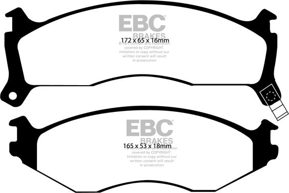 EBC Brakes DP1194 - Гальмівні колодки, дискові гальма autocars.com.ua