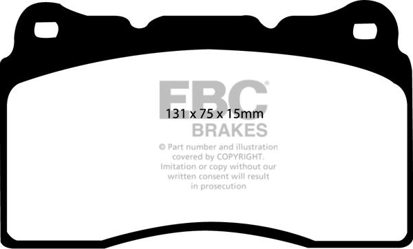 EBC Brakes DP81210RP1 - Комплект высокоэффективных тормозных колодок avtokuzovplus.com.ua