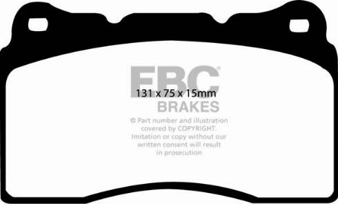 EBC Brakes DP91210 - Тормозные колодки, дисковые, комплект avtokuzovplus.com.ua