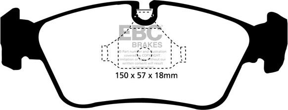 EBC Brakes DP81211RP1 - Комплект високоефективних гальмівних колодок autocars.com.ua