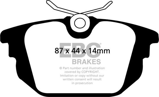 EBC Brakes DP41214R - Гальмівні колодки, дискові гальма autocars.com.ua