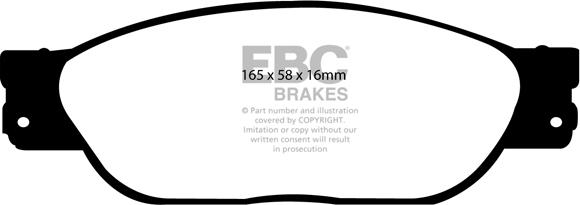 EBC Brakes DP41220/2R - Гальмівні колодки, дискові гальма autocars.com.ua