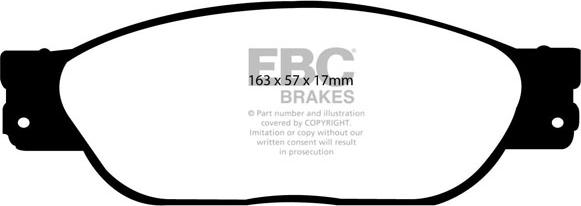 EBC Brakes DP21220 - Гальмівні колодки, дискові гальма autocars.com.ua
