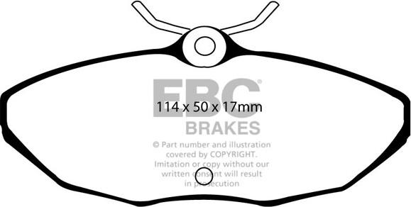 EBC Brakes DP21221 - Гальмівні колодки, дискові гальма autocars.com.ua