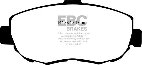 EBC Brakes DP41223R - Тормозные колодки, дисковые, комплект avtokuzovplus.com.ua