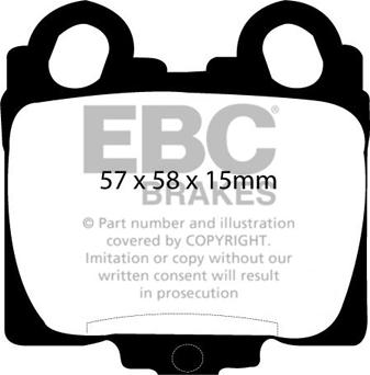 EBC Brakes DP1224 - Тормозные колодки, дисковые, комплект avtokuzovplus.com.ua