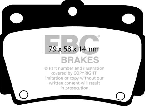 EBC Brakes DP61228 - Гальмівні колодки, дискові гальма autocars.com.ua