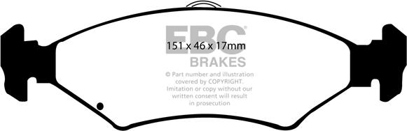 EBC Brakes DP1237 - Гальмівні колодки, дискові гальма autocars.com.ua