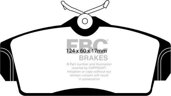 EBC Brakes DP1238 - Гальмівні колодки, дискові гальма autocars.com.ua