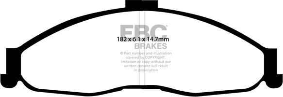 EBC Brakes DP1239 - Гальмівні колодки, дискові гальма autocars.com.ua