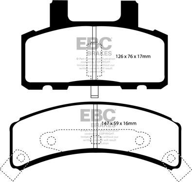 EBC Brakes DP1273 - Гальмівні колодки, дискові гальма autocars.com.ua