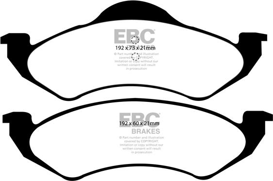 EBC Brakes DP1275 - Гальмівні колодки, дискові гальма autocars.com.ua