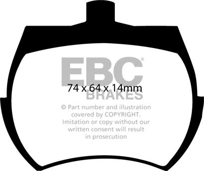 EBC Brakes DP127 - Гальмівні колодки, дискові гальма autocars.com.ua