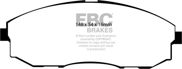 EBC Brakes DP1281 - Тормозные колодки, дисковые, комплект avtokuzovplus.com.ua