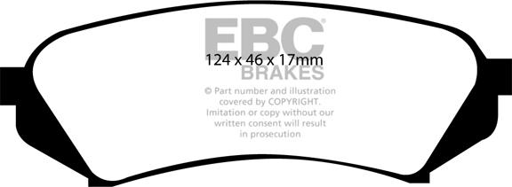 EBC Brakes DP1282 - Гальмівні колодки, дискові гальма autocars.com.ua