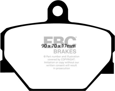 EBC Brakes DP1287 - Тормозные колодки, дисковые, комплект avtokuzovplus.com.ua