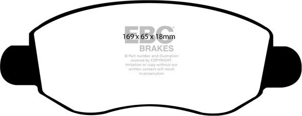 EBC Brakes DP1297 - Гальмівні колодки, дискові гальма autocars.com.ua