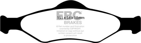 EBC Brakes DP1300 - Гальмівні колодки, дискові гальма autocars.com.ua