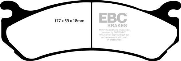 EBC Brakes DP1304 - Тормозные колодки, дисковые, комплект avtokuzovplus.com.ua