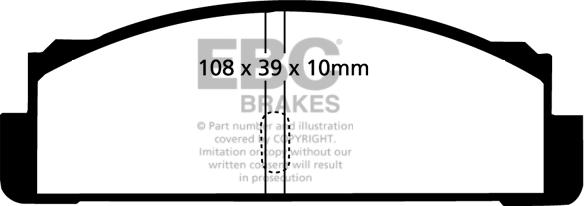 EBC Brakes DP130 - Тормозные колодки, дисковые, комплект avtokuzovplus.com.ua