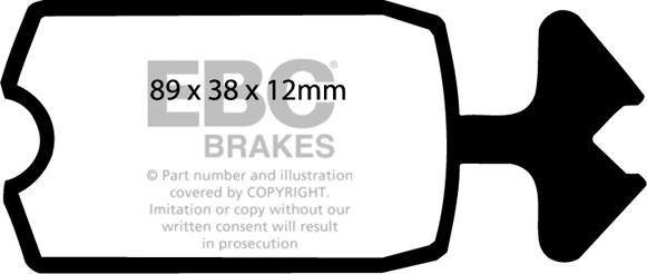 EBC Brakes DP131 - Гальмівні колодки, дискові гальма autocars.com.ua