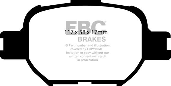 EBC Brakes DP1325 - Тормозные колодки, дисковые, комплект avtokuzovplus.com.ua