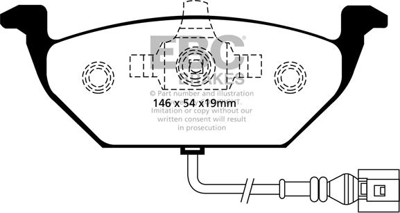 EBC Brakes DP41329R - Гальмівні колодки, дискові гальма autocars.com.ua