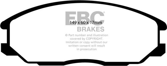 EBC Brakes DP1332 - Гальмівні колодки, дискові гальма autocars.com.ua