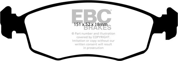 EBC Brakes DP1337 - Гальмівні колодки, дискові гальма autocars.com.ua