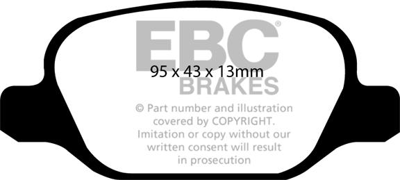 EBC Brakes DP1338 - Гальмівні колодки, дискові гальма autocars.com.ua