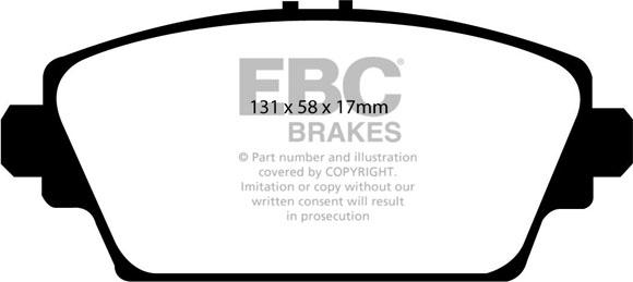 EBC Brakes DP1339 - Гальмівні колодки, дискові гальма autocars.com.ua