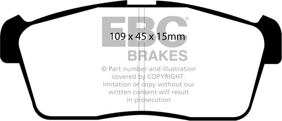 EBC Brakes DP1344 - Тормозные колодки, дисковые, комплект avtokuzovplus.com.ua