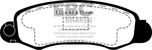 EBC Brakes DP1345 - Гальмівні колодки, дискові гальма autocars.com.ua