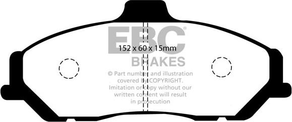 EBC Brakes DP1349 - Гальмівні колодки, дискові гальма autocars.com.ua