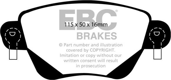 EBC Brakes DP21350 - Гальмівні колодки, дискові гальма autocars.com.ua