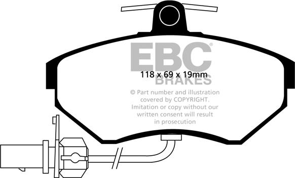 EBC Brakes DP1351 - Гальмівні колодки, дискові гальма autocars.com.ua