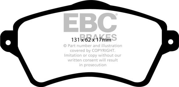 EBC Brakes DP41352R - Гальмівні колодки, дискові гальма autocars.com.ua