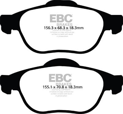 EBC Brakes DP21353/2 - Гальмівні колодки, дискові гальма autocars.com.ua