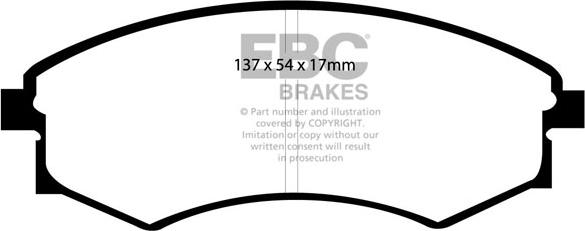 EBC Brakes DP1358 - Гальмівні колодки, дискові гальма autocars.com.ua