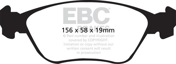 EBC Brakes DP1362 - Гальмівні колодки, дискові гальма autocars.com.ua