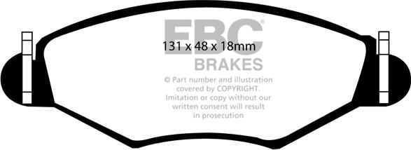 EBC Brakes DP1366 - Гальмівні колодки, дискові гальма autocars.com.ua