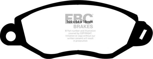 EBC Brakes DP1367 - Тормозные колодки, дисковые, комплект avtokuzovplus.com.ua