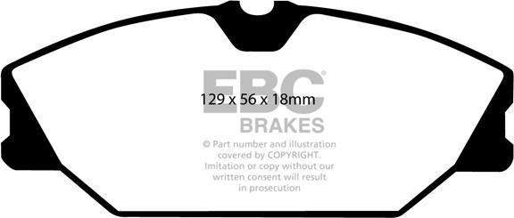 EBC Brakes DP1369 - Гальмівні колодки, дискові гальма autocars.com.ua