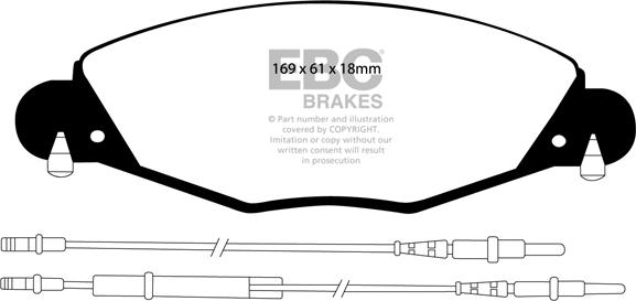 EBC Brakes DP1372 - Тормозные колодки, дисковые, комплект avtokuzovplus.com.ua