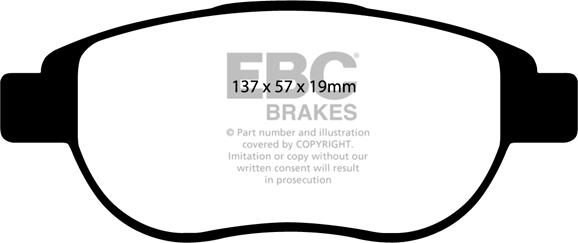 EBC Brakes DP1375 - Гальмівні колодки, дискові гальма autocars.com.ua