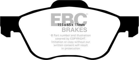 EBC Brakes DP21376 - Гальмівні колодки, дискові гальма autocars.com.ua