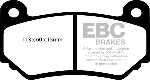 EBC Brakes DP81377RP1 - Комплект високоефективних гальмівних колодок autocars.com.ua